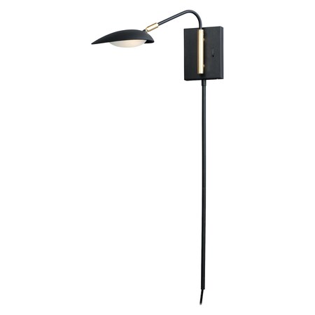 Maxim Scan Led 1-Light Pin-Up Wall Sconce 21691BKSBR